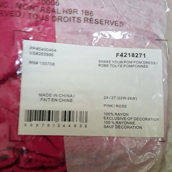 Mark Shake Your Pom Pom Dress "PINK" ~ Size 2X (22W - 24W) NEW!!! - Picture 5 of 6